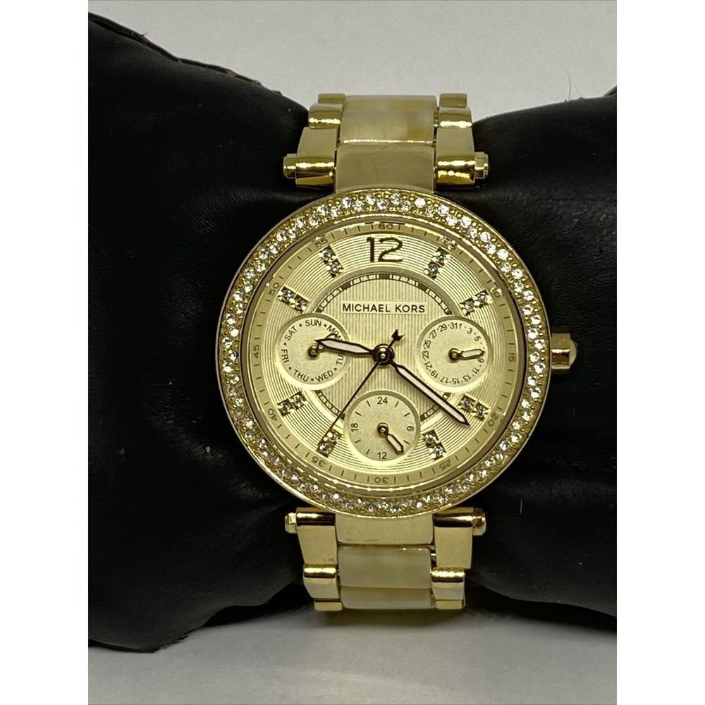 Michael Kors Parker MK5842 Women's Gold Stainless Steel Analog Dial Watch EY651 - Picture 3 of 12